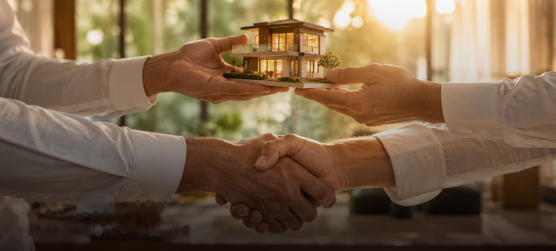 Two partners shaking hands