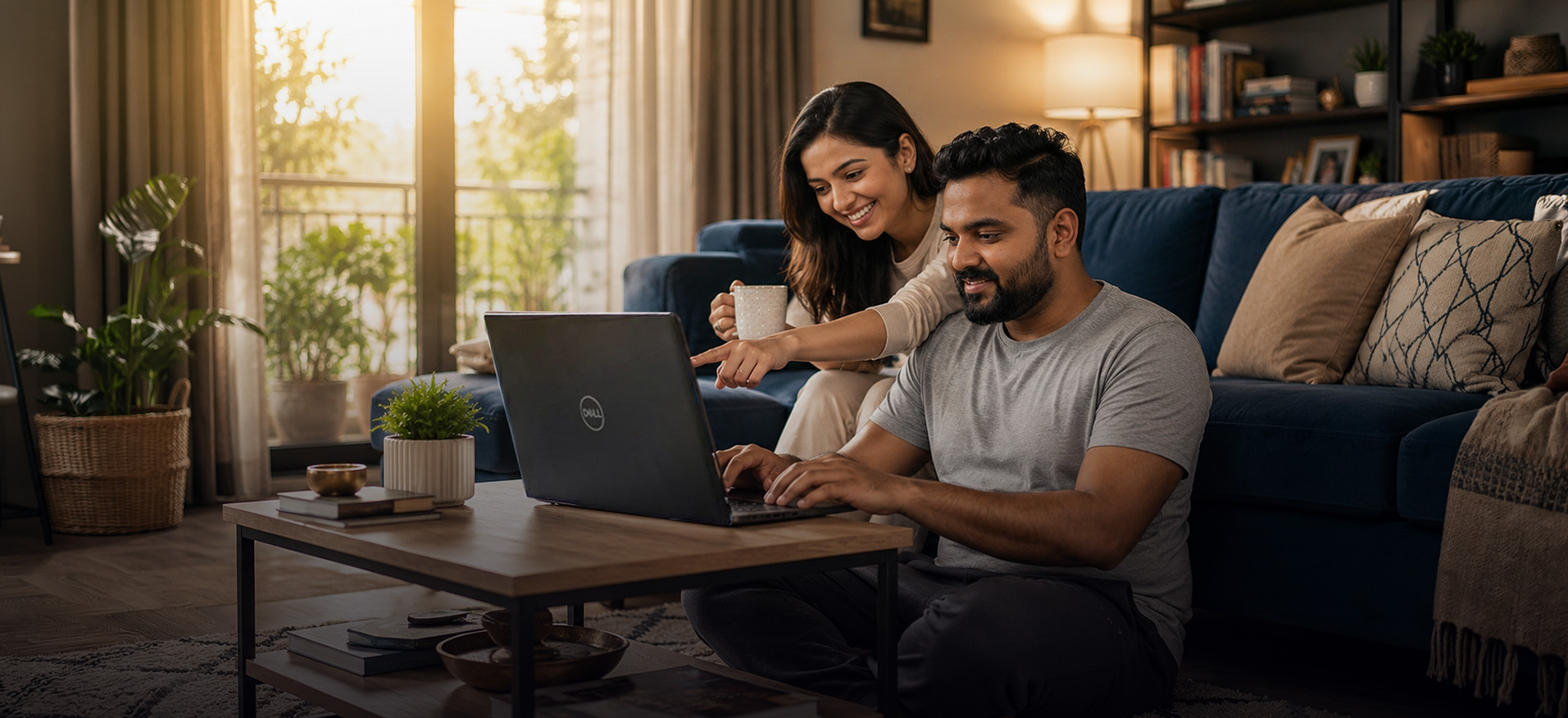 A couple exploring Radiance homes together