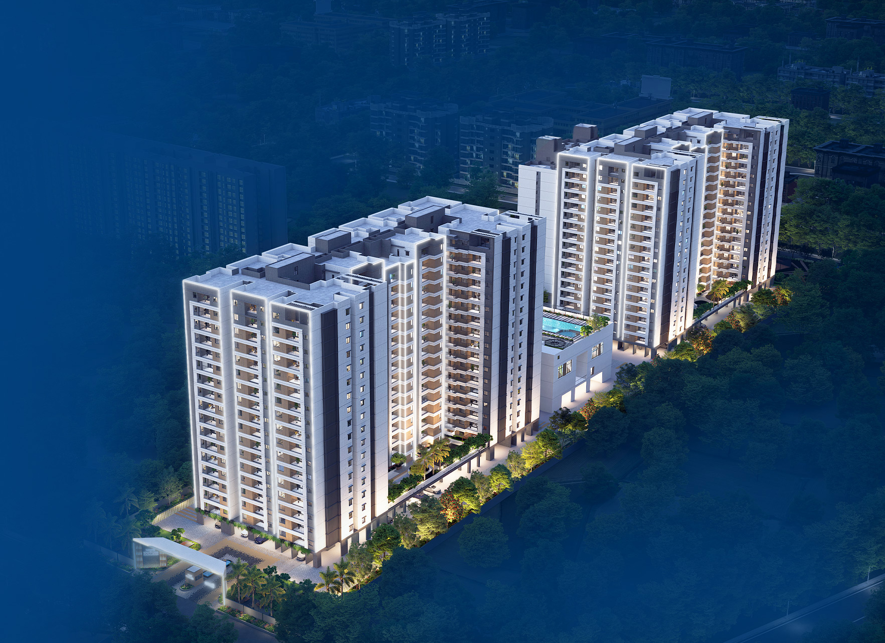 Aerial view of Radiance Solitaire